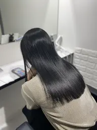 美髪矯正+最高級髪質改善ケラチントリートメント+エヌドットカラー