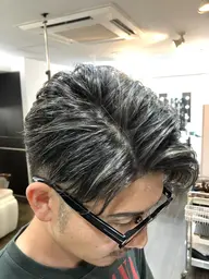 【メンズ専用】メンズカット＋ブリーチハイライトカラー＋2STEPタンパク質トリートメント