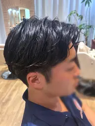 メンズカット+パーマ（ニュアンス）+炭酸洗浄