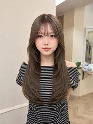 🇰🇷人気No.1✨韓国レイヤー+顔まわりカット+透明感カラー+高保湿TR🫧
