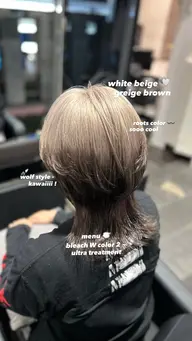 【 根元が気になる方はこちら✨】ブリーチリタッチ+カラー+ダメージ補修トリートメント付き𓈒𓏸︎︎︎︎