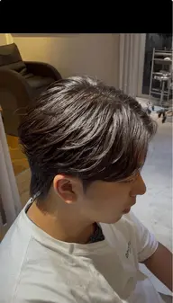 ✨フェザーパーマ✨骨格矯正メンズカット+フェザーパーマ🌀軽さ×動きで今っぽい/アイロン風の質感/柔らかい束感