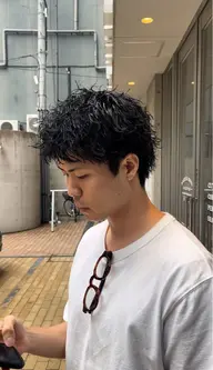 【今流行りの男らしいスタイル】カット+ピンパーマ