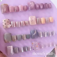 《サンプル8種類の中から選ぶ♡》フットネイル【オフなし】