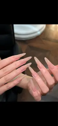 🎀当日限定🎀🉐長さだしラメグラデーションor艶ワンカラー💫パーツ二個付き💜