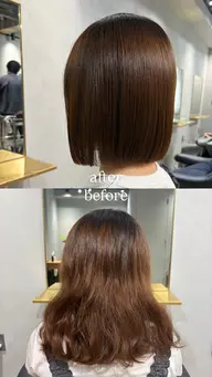 カット+🪄縮毛矯正（リタッチ）