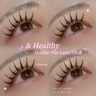 ⭐️ダブルフラット×まつパ⭐️【🎀アンドヘルシー🎀】80束(160本)持続力+ボリーュム🆙目元パッチリ♡