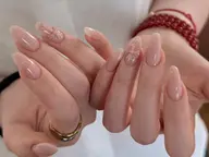 【HAND】sns話題🌟チップ長さだし3Dクロム2本+ワンカラー