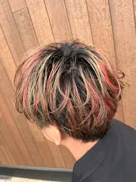 【カラーモデル】ヘアカラーハイライト