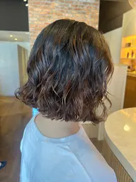 【コテ巻き風ボブパーマ】🌷パーマ+カット🌷シャンプーブロー込み