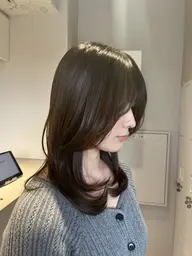 小顔カット🤍+艶カラー✨+髪質別トリートメント🌙🌟