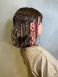 カット+インナーカラー(両サイド)+オンカラー