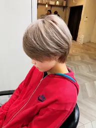 メンズダブルカラー【⚠️残り1名様！！】透明感✨ケアブリーチWカラー（12種の植物エキス×保護成分配合）＋トリートメント