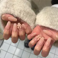 【チップ長さだし10本+ワンカラ/ラメグラ⟡.·】