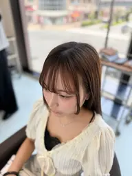 似合わせカット+前髪地毛風ストレート