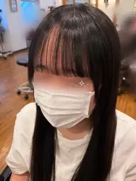 【前髪】部分縮毛矯正⟡.·＋3stepトリートメント＋トリミングカット‪‪❤︎‬