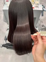 【圧倒的髪質改善】✨カット+ハイ透明感カラー+中性ストレート+トリートメント💫(白髪染めもOK)