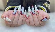 立体感バッチリの3Dフラワー🌌 チップでしっかり長さ出し🌺アートやり放題、パーツ付け放題🌊