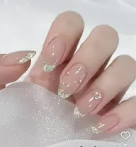 特別練習モデルメンニュー：ハンドネイル　ガラスフレンチ　🌸シート·パーツ４個まで無料✨オフ込み✨
