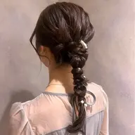 🎀ヘアセット🎀編みおろしアレンジ⟡.*