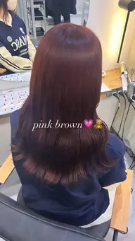 《🎀初カラー、高発色にオススメ🎀》ブリーチなしダブルカラー+オリジナルトリートメント🫧 ͛.*