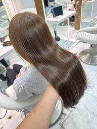 透明感カラー🫧➕髪質再生バイカルテトリートメント4stepトリートメント🪄◝✩(超音波アイロンサービス✨️)