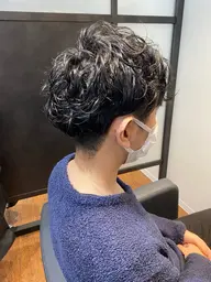 【メンズコース】カット+パーマ+眉毛カット