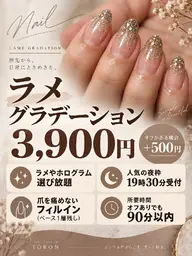 ★★要注意:書いてある日時限定★★ラメグラデーション3,900円！