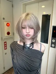 【🪸オススメ🪸】【U24 学生限定】🪐カット+ハイブリーチリタッチ(2センチまで)+カラー🪐