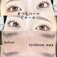 【平日限定】🌸パリジェンヌorまつ毛パーマ+アイブロウWax🌸 ※メイク無⚠️注意事項を必ずお読み下さい