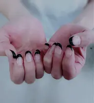 オフなしクリアベースフレンチネイル