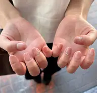 🩵オフなし HANDオフィスネイル(ピンクベージュ)