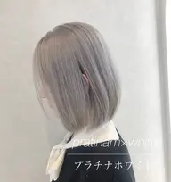 【髪の毛を白くしたい方】トリプルカラー(ケア ブリーチ2回)+トリートメント