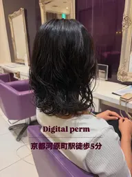 【デジタルパーマ】カット+コテ巻き風パーマꔛ