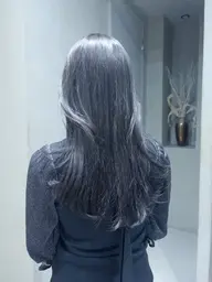 【ツヤツヤ寒色カラー】ブルーブラック🤍