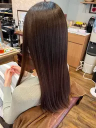 【6/5〜20限定】1日1名限定❗️柔らか質感✨髪質改善ストレート+暖色(寒色も🉑)艶カラー+補強ラメラTR💫