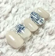 ジェルオフ無料⭐︎ツィードネイル パール付き⚠️フットの場合は➕1000円