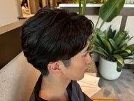 メンズカット・ナチュラルパーマモデル