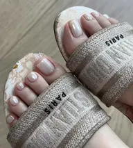 フットネイルホワイトミラー