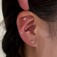 【✨疲れを癒す✨】💎耳ツボジュエリー💎両耳計6粒(耳マッサージ付)👂🏻