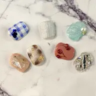 オフ無料⭐︎親指アート with ワンカラー　フットバス足浴付き