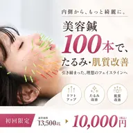 【人気No.2メニュー】百美鍼:美容鍼100本(リフトアップ/小顔/ほうれい線/しわ/たるみ/毛穴の開き)(70分)