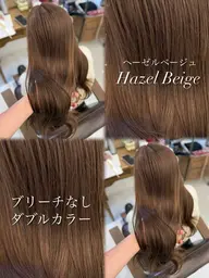 🤍顔まわりカット+ブリーチなしダブルカラー+艶トリートメント🤍