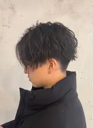 メンズカット+ツイストスパイラルパーマ