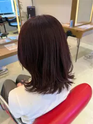 暖色系ブリーチなしダブルカラー+超音波トリートメント