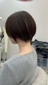 【女性限定】🦋ショートカット+ワンカラー🦋Aujua3工程トリートメントシャンプー付き💎