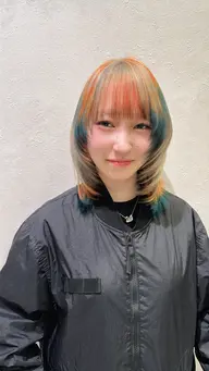 【個性的なデザインでも何でもおまかせください🌈🖌️】デザインブリーチ+デザインカラー+3stepTR 15000円