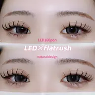 ︎ ︎💫当店大人気︎ ︎💫 LEDマツエク×フラットラッシュ160pon/初回オフ無料🎑