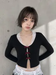 🥣髪質改善🥣うるツヤ透明感カラー/🍒サラツヤじゅわっと暖色+似合わせカット【トリートメント無料🉐】