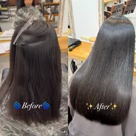 🌀うねりや広がる癖毛に悩む方必見👀朝が楽になる髪質改善🫧酸性ストレート+最強リンゴ幹細胞17step超音波TR🍎